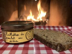 Rillettes de poulet au cidre